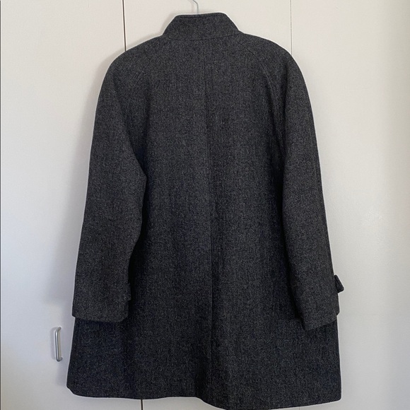 Jones New York Charcoal Trench Coat Womens Mid Length Relaxed Button Up 1X - Picture 4 of 9